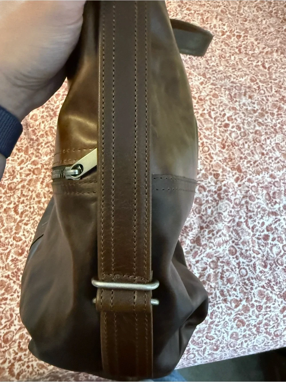 Rough & Tumble Large City Safari in Bourbon + Selkie with clip on strap
